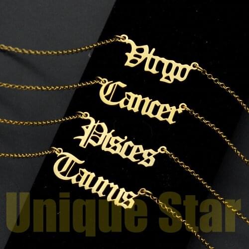 Женские кулоны знаки зодиака Unique Star China At AliExpress