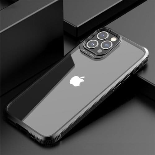 Gorgeous Armor Anti-Fall Phone Case For iPhone 12 11 Pro Max X XR High transparency PC+Soft Silicone Cover For iPhone 12 Pro Max