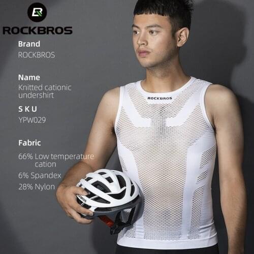 ROCKBROS Cycling Jersey Cycling Vest MTB Road Bike Bicycle Vest Mesh Underwear Cycling Base Layers Clothing Quick Dry Soft Vest