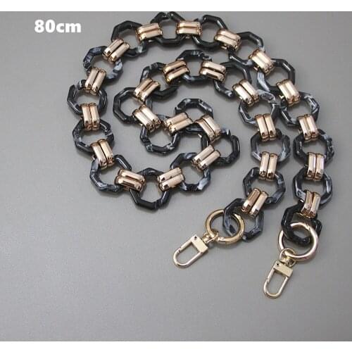 Vintage Octagonal Buckle Acrylic Resin Chain Replacement Womens Shoulder Bag Chain DIY Bag Handle Detachable Bag Accessories