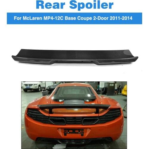 Carbon Fiber Rear Trunk Boot Active Spoiler Wing for McLaren MP4-12C Base Coupe 2-Door 2011-2014 Car Styling
