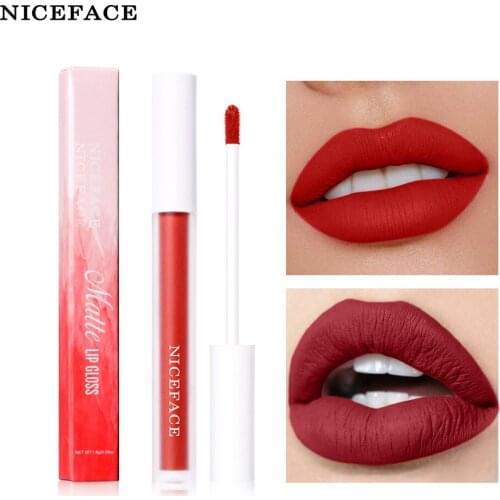 1@# 12 Colors Velvet Matte Liquid Lipstick Waterproof Lip Gloss Long Lasting Nude Lipstick Women Red Lip Tint Beauty Cosmetic