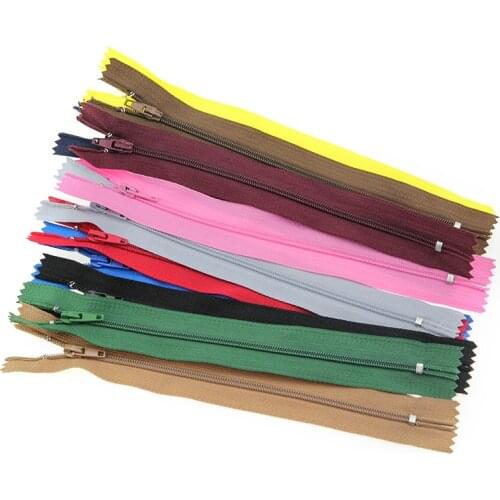 10pcs 3# 18/20/25 cm Nylon Zipper for Sewing Dress Close-end Zippers