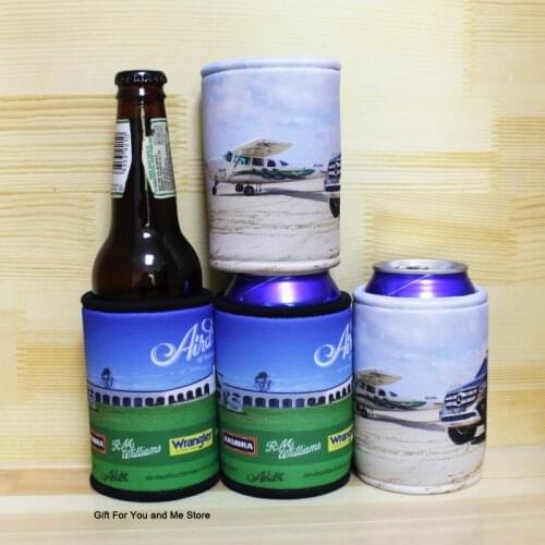 100pcs Custom Australia Stubby Holders Stubbie For Business Can Sleeve Cooler Wedding Promotional Gift Picnic Cooler Ice Pack