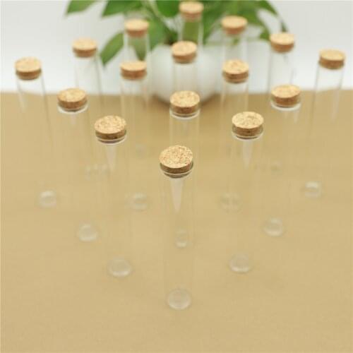 12pcs/lot DIY Mini Glass Jar 30*180mm 100ml Test Tube Cork Stopper Spice Bottles Container Small Vials Tiny glass Bottles