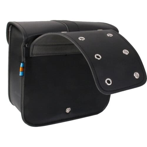 2pcs Waterproof PU Leather Luggage Saddle Bag For Motorcycle Chopper Cruiser