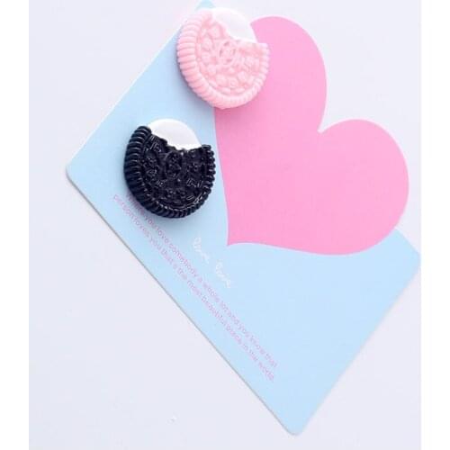 25mm stereo round black pink cream cookies fridge magnet kitchen decoration office sticker whiteboard paste paper message fix