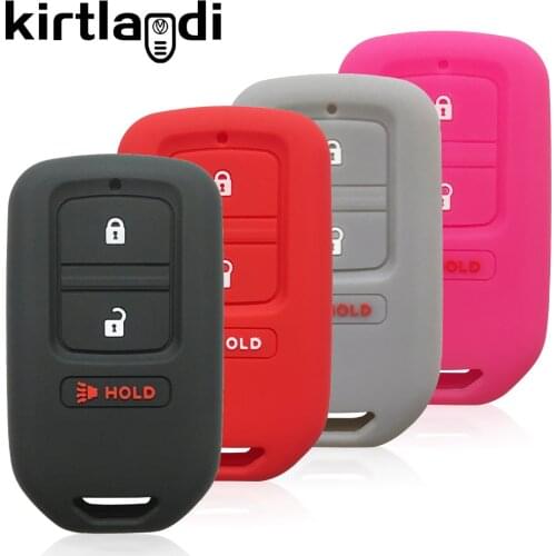 3 Buttons Remote Key Cover Case Holder Car Keychain for Honda Accord Fit CR-V CR-Z HRV EX EXL Pilot Silicone Key Protection Skin