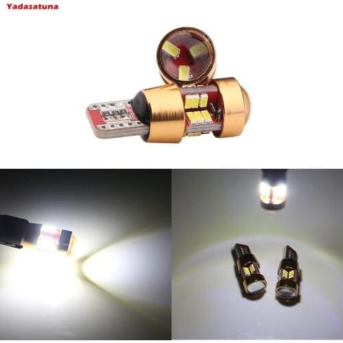 4Pcs White Color T10 194 CANBUS LED Bulbs 3014 Chip 27 SMD Super Bright Wedge Lamp Interior/Dome/Map/Door/License Plate Light