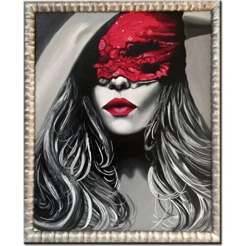 DIY 3D Diamond painting lady mask sexy lip Full Square Diamond embroidery Cross stitch Full Round Diamond mosaic Photo custom