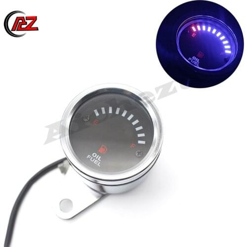 Motorcycle Scooter Fuel Gauge LED Indicator Gauge Speedometer Instrument Oil Fuel Level Gauge Sensor for Harley