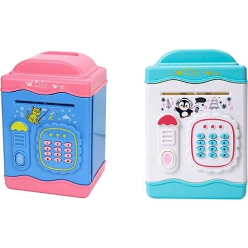 Childrens Piggy Bank With Password Fingerprint,Mini ATM Savings Bank Electronic Coin Savings Bank And Savings Box