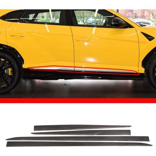 For Lamborghini URUS 18-21 Real Carbon Fiber Car Door Body Side Decoration Trim Strips External Modification Styling Accessories