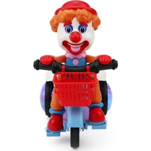 Electric Stunt Tricycle Model 360 Degree Rotating with LED Light Music Car Toy Children Birthday Gifts