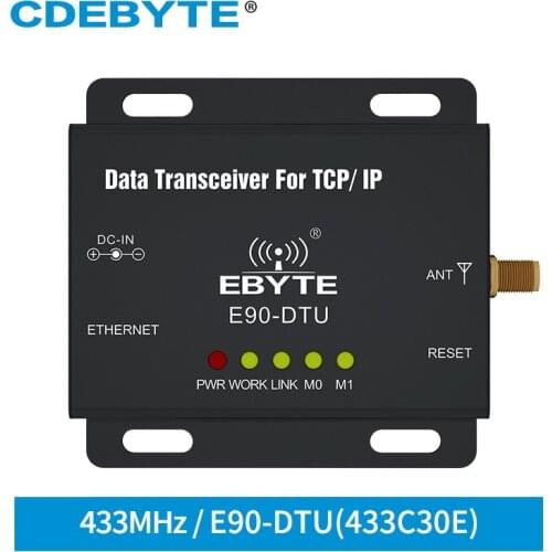 Ethernet Modbus Long Range 433MHz 1W IoT uhf 3km Wireless Transceiver rf Module 433 MHz Transmitter Receiver E90-DTU(433C30E)