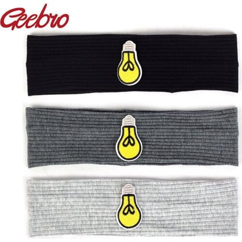 Geebro Fashion Summer Newborn Baby Boy Girls Bulb Ribbed Headbands Soft Child Kids Cotton Stretch Headwear Hair Bands Accessorie