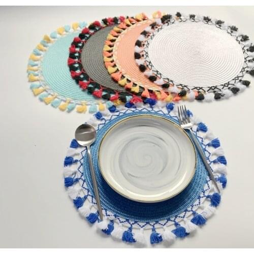 Cotton Yarn Braided Coasters Cotton Rope Braided Sets Mug Pad Table Decor Heat Resistant Table Mat Cup for Home Decoration