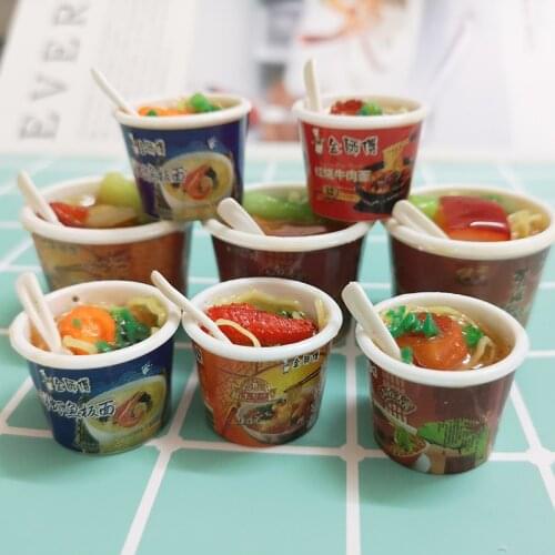 2 pcs 1:6 Scale Dollhouse Miniature Kitchen Instant Noodles play Doll Food toy for Barbi BJD Blyth Dolls Accessories