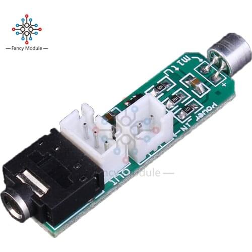 Microphone Circuit Amplification Module DC 1.5-5V 3P Terminal 3.5mm Audio Socket Microphone Transmitter Module