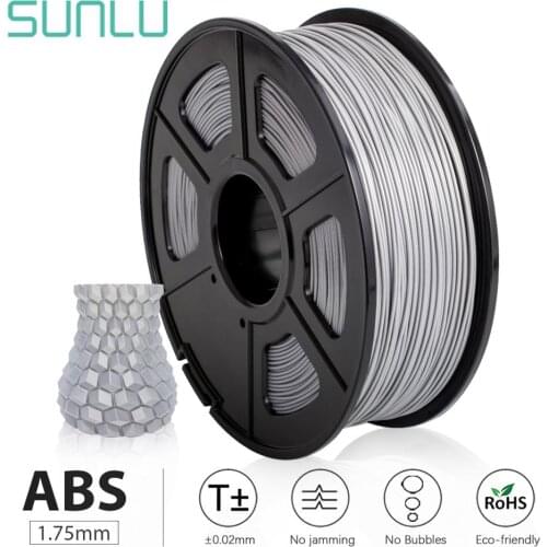 SUNLU ABS 3D Printer Filament 1.75mm ABS Filament 1kg 2.2lbs Spool Plastics Welding Rod with Delicate Packing
