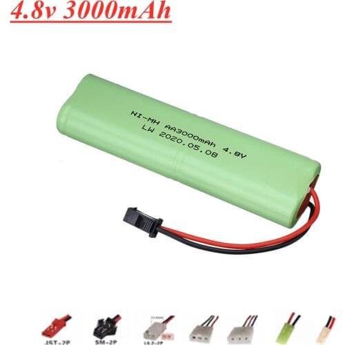 4.8V 3000mah rechargeable NI-MH battery For RC toys Tanks robots cars trains robots model accessory 4.8 V NI-MH AA battery pack