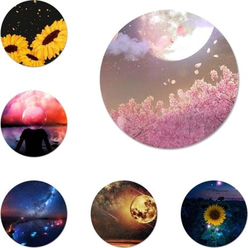 Sunflower Star Sky Icons Pins Badge Decoration Brooches Metal Badges For Clothes Backpack Decoration