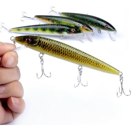 1PCS Lifelike 13.7g/12cm Minow Wobblers Hard Fishing Tackle Swim bait Crank Bait Bass Fishing Lures 4 Colors fishing tackle