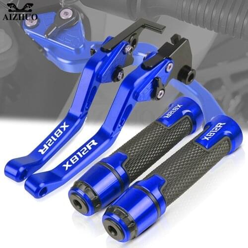 For XB 12R Motorcycle Adjustable Accessories FOR BUELL XB12R 2009 Brakes Clutch Levers Handlebar Grips CNC Aluminum with LOGO