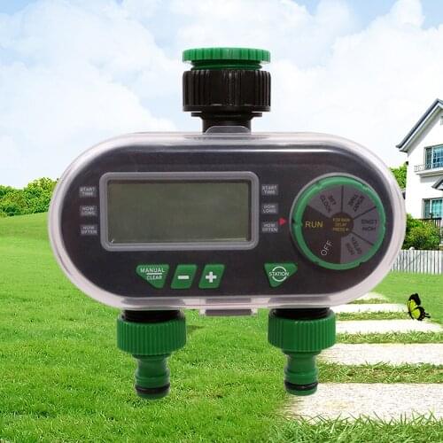 Two Outlet Garden Digital Electronic Water Timer YL21060 Solenoid Valve Garden Irrigation Controller for Garden Yard Watering