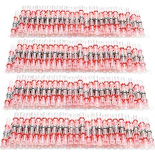 500/100PCS Solder Seal Wire Connectors - Heat Shrink Solder Butt Connectors - Solder Connector Kit - Automotive Marine Insulated