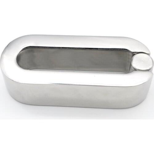 Oblate Metal Scrotum Pendant Ball Stretchers Testis Weight Penis Restraint Stainless Steel Cock Lock Ring Male Chastity BDSM