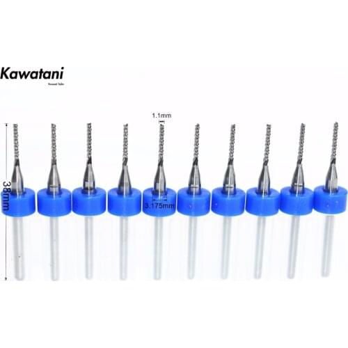 1.1mm,10pcs,Freeshipping CNC machine solid carbide micro PCB Drill Cutter,Printed Circuit Board Drill Bit,corn Milling Cutter