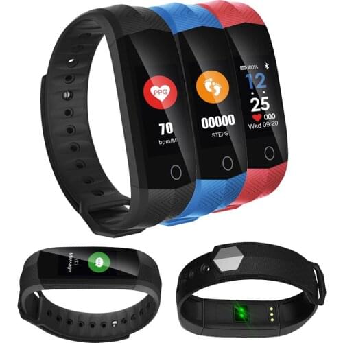 Touch Screen Smart Wristband Convenient Multi Functional Fitness Tracker Heart Rate Monitor Raise Hand Glance At Push Message