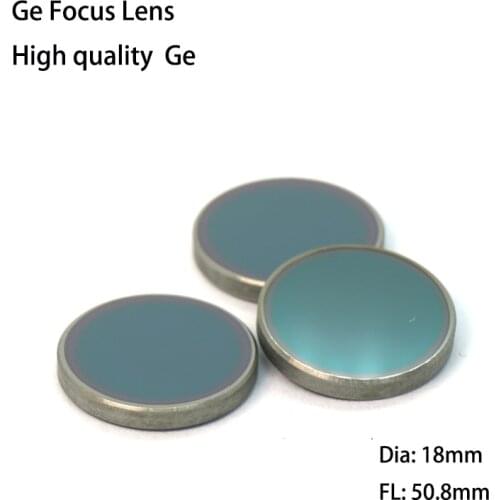 Pack of 10 Pcs Ge Focusing Lens Dia. 18mm Focal 50.8mm 2" for CO2 Laser Engraving Cutting Machine