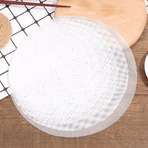 1Pcs Steamer Non Stick Steam Mesh Mat Silicone Reusable Dim Sum Liners Kitchen Product