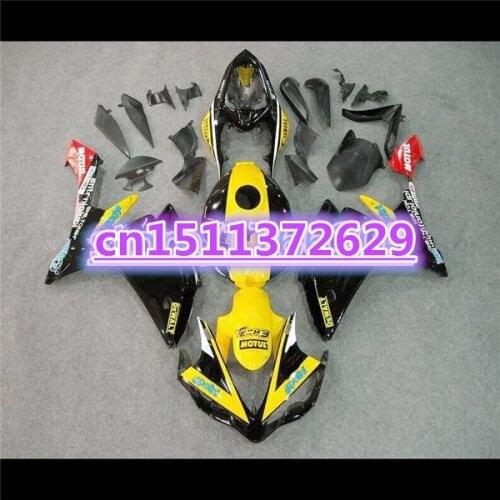 100%new Fairings for YZF R1 07 08 YZF-R1 07-08 yellow black YZF1000 R1 07 08 YZF R1 2007 2008 fairing kits-Dor for Yamaha D