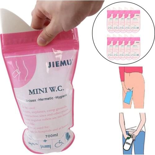 2/5/10PCS 700ml Emergency Portable Car Urine Bag Vomit Bags Mini Mobile Toilets Handy Unisex Disposable Urinal Toilet Bag