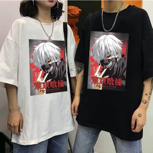 2020 Anime Tokyo Ghoul T Shirt Men Kawaii Cartoon Kaneki Ken Graphic Tees Summer Tops T-shirt Male