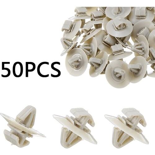 50pcs Car Auto Trafic Side Door Moulding Trim Panel Clips 7703077421 For Vauxhall Vivaro For Nissan Primastar For Iveco Daily