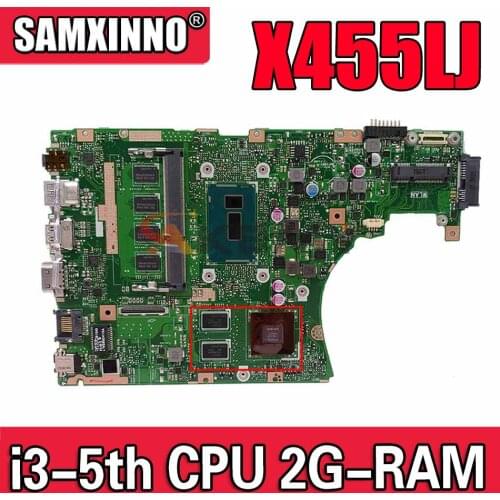 Akemy X455LJ Laptop motherboard for ASUS X455LJ X455LD Test original mainboard 2G-RAM I3-5010U GT920M-2G LVDS/EDP