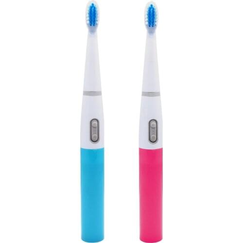 Acoustic Sonic Toothbrush Electric Waterproof Holder Whitening Travel Battery Tooth Brush With 3 Replace Soft Toothbrush Head