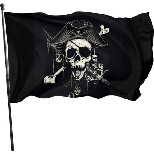 90x150cm Older Broken Jolly Roger Skull Cross Bones Pirates flag for decoration