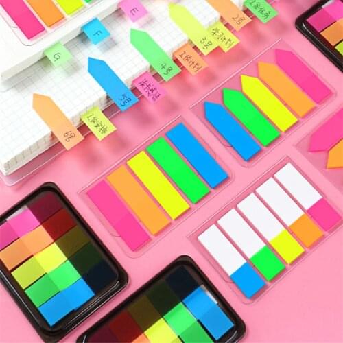 Fluorescence Self Adhesive Memo Pad Sticky Notes Bookmark Point It Marker Memo Sticker Paper Student office stationery Supplies