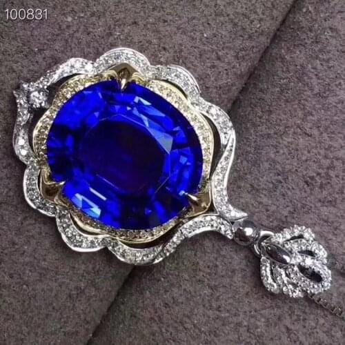 KJJEAXCMY boutique jewelry 925 sterling silver inlaid Natural sapphire Womens pendant necklace supports inspection