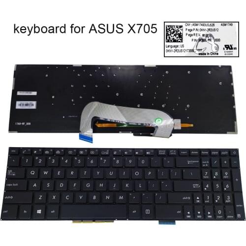 US backlit keyboard for ASUS VivoBook Pro 17 X705 x705mb x705uf N705 FN N705FD notebook PC keyboards backlight New 0KN1-2R2US12