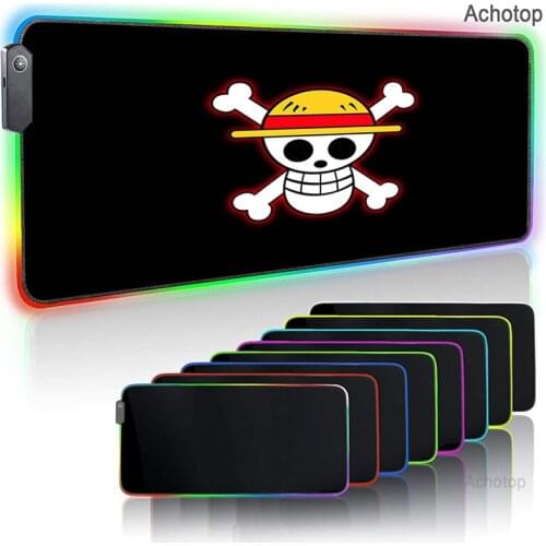 RGB One piec LED Mousepad Extension Gaming Accessories Large Mouse Pad RGB Rubber Computer Speed Keyboard Mini PC Desk Mat 90x40