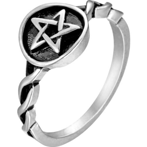 L5YA Mens Women Fashion Biker Jewelry Gothic Punk Minimalist Seal Ring Jewelry