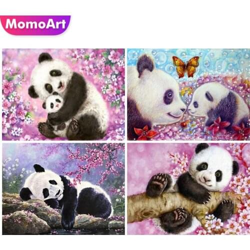 MomoArt 5D DIY Diamond Embroidery Panda Hobbies And Crafts Full Square Round Diamond Painting Animal Mosaic Art Home Decoration