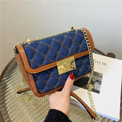 2021 Autumun New Womens Handbag Bags Top Quality Fashion Casual Plaid Chain Shoulder Bag Cowhie Classic Designer Travel Bags