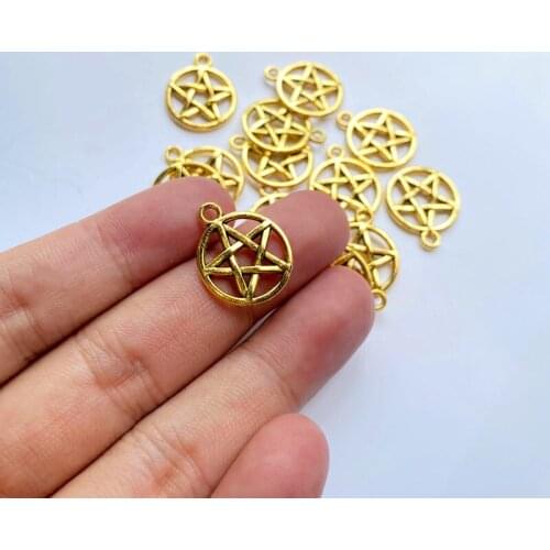 30pcs Pentagram Connector Charms Jewelry For Women DIY Necklace Bracelet Key Chain Aesthetic Accessories Jewelry Making Supplies